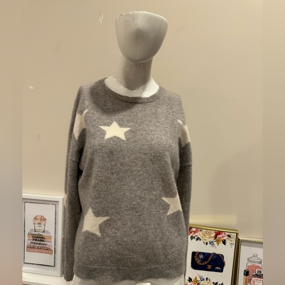 Magaschoni 100% Cashmere Star Pullover Sweater Size MEDIUM - Picture 3 of 10
